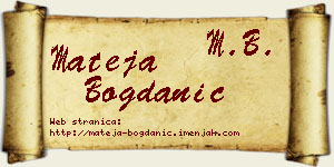 Mateja Bogdanić vizit kartica